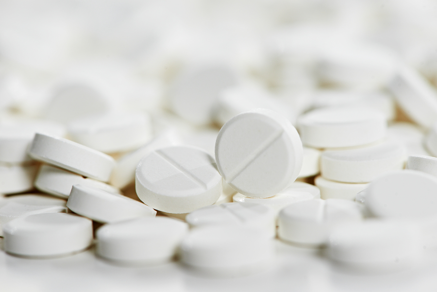 Pharmacy theme, Heap of white round medicine tablet antibiotic p