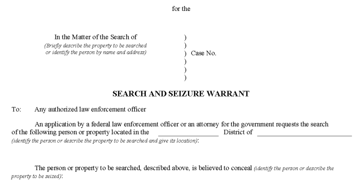 search warrant